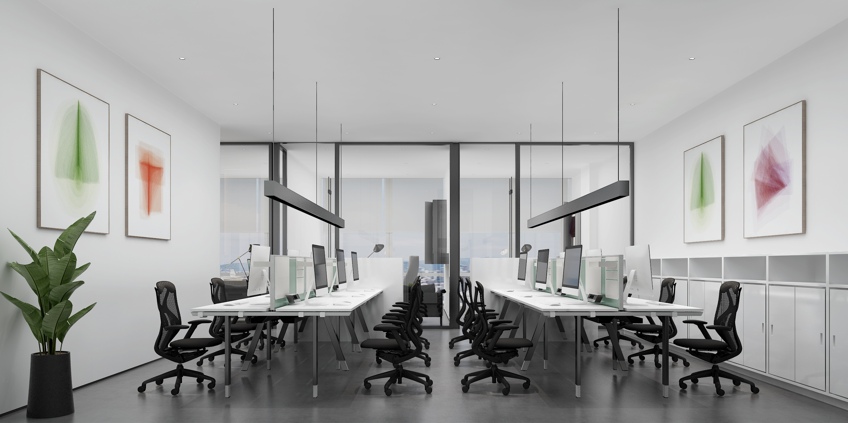 虹口區來福士辦公室設計裝修圖-第5張圖片-上海古都建筑設計集團