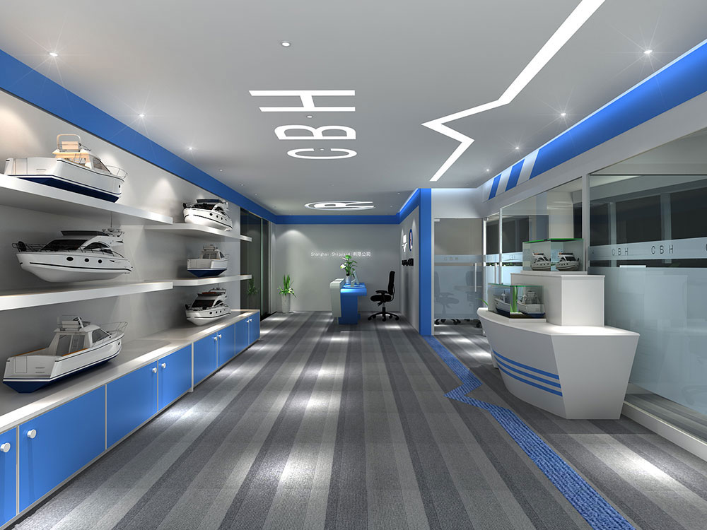 300平米現代感貿易公司辦公室設計效果-第3張圖片-上海古都建筑設計集團