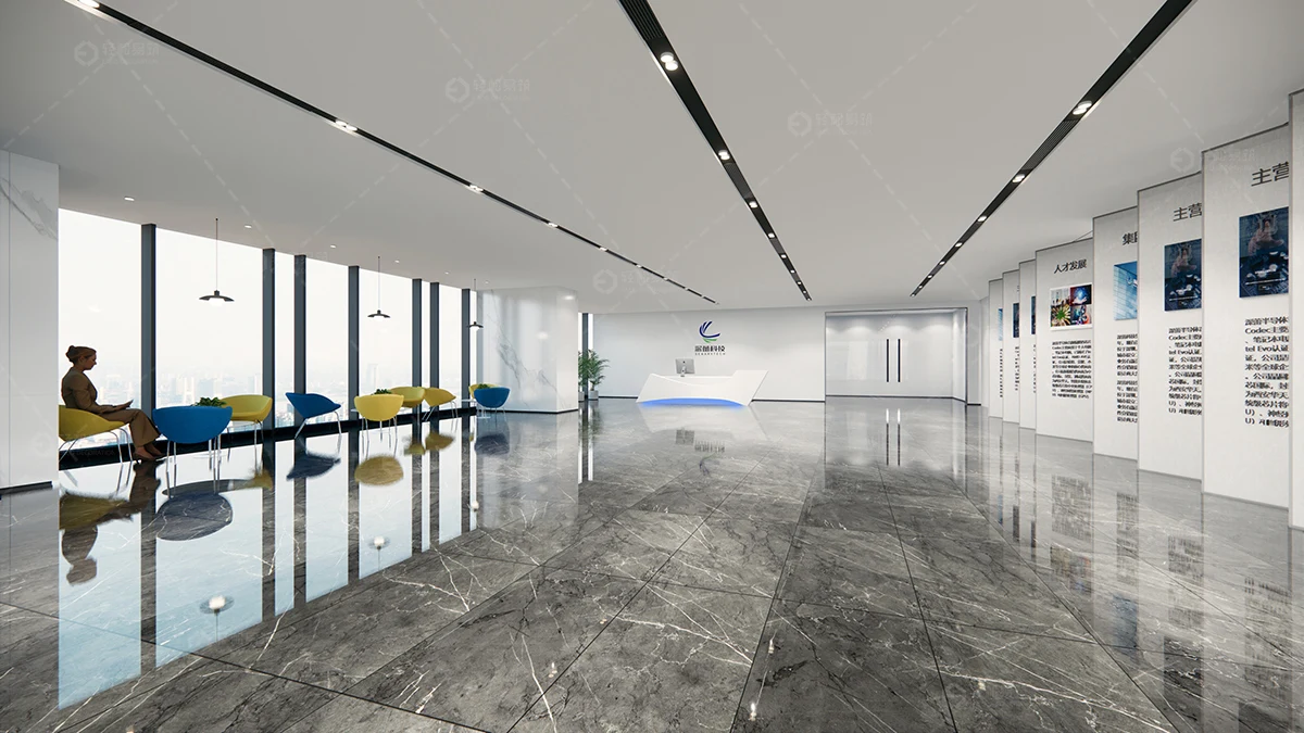 4000芯片開發公司辦公室裝潢效果-第2張圖片-上海古都建筑設計集團