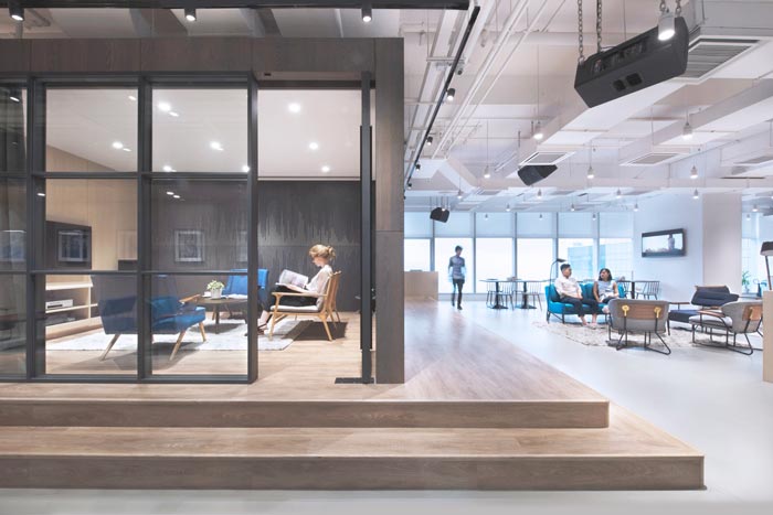 楊浦區辦公室裝修音樂傳媒公司設計案例-第1張圖片-上海古都建筑設計集團