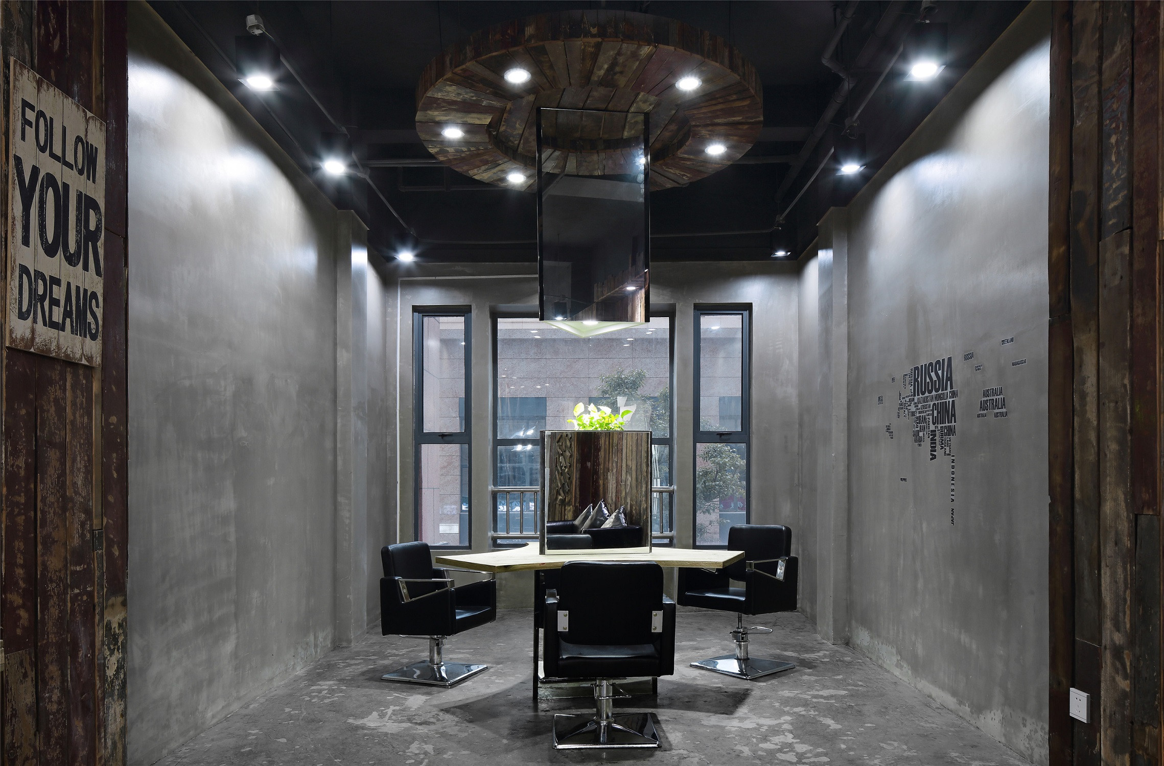 簡約理發店裝修設計效果圖-第6張圖片-上海古都建筑設計集團