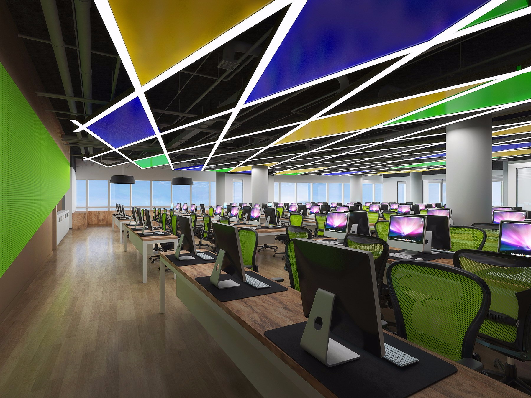 現代科技風格辦公室裝修設計-第3張圖片-上海古都建筑設計集團 現代科技風格辦公室裝修設計-第3張圖片-上海古都建筑設計集團