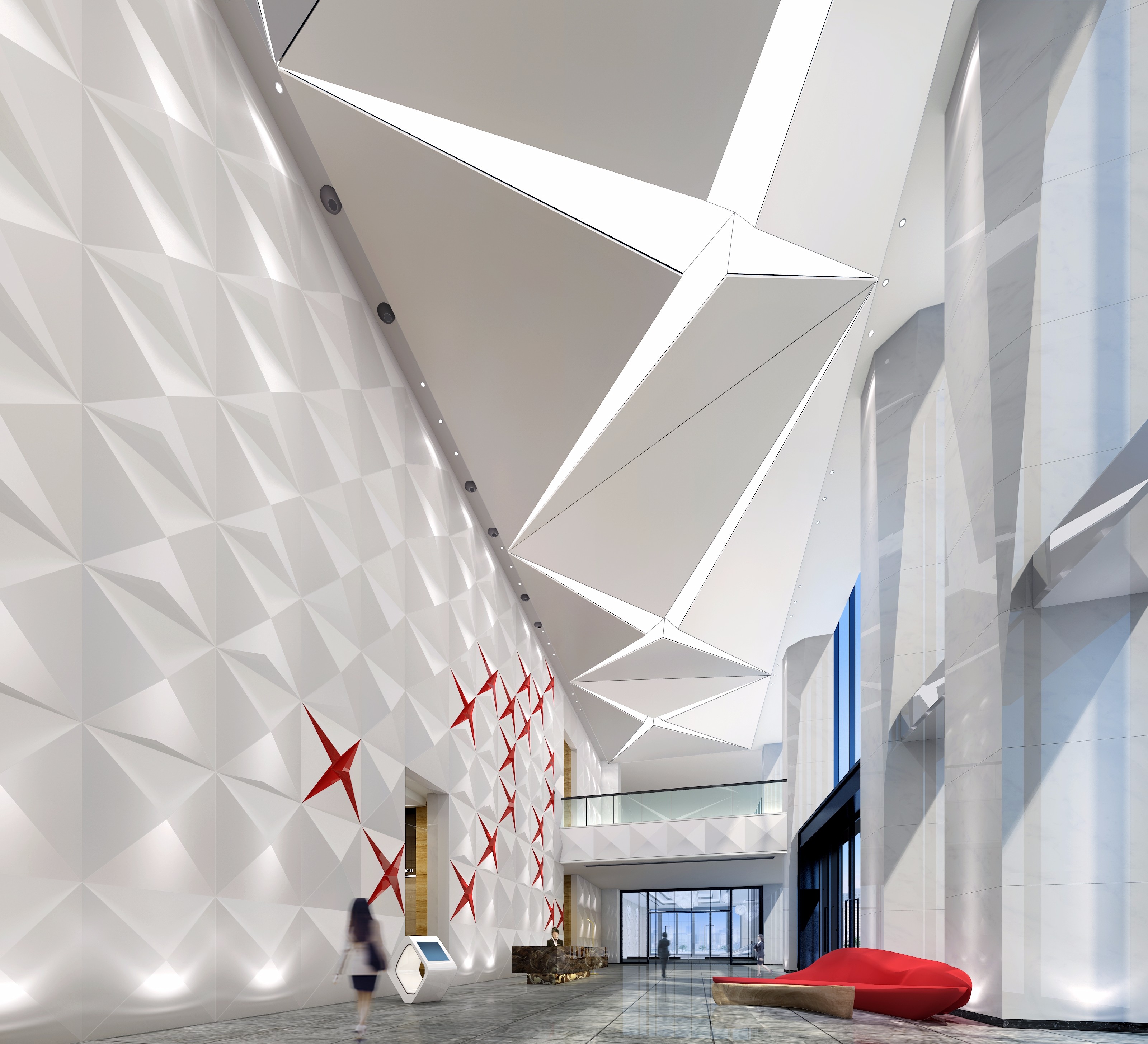 嘉定區辦公樓大廳裝修設計-第1張圖片-上海古都建筑設計集團 嘉定區辦公樓大廳裝修設計-第1張圖片-上海古都建筑設計集團