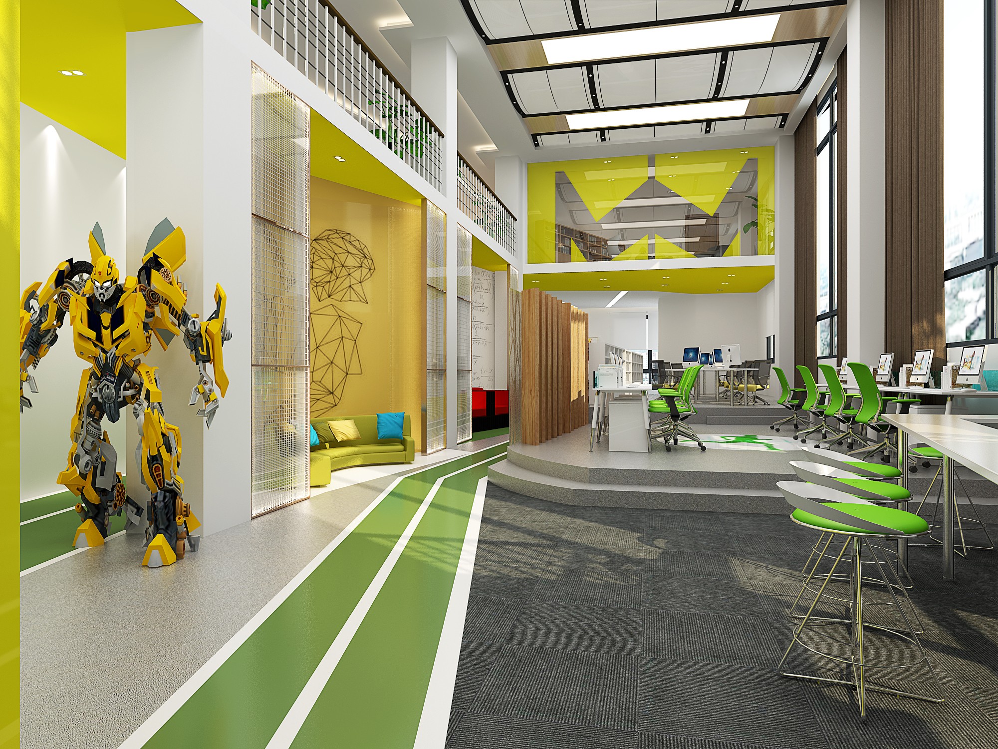 大黃蜂風格辦公室裝修設計-第6張圖片-上海古都建筑設計集團 大黃蜂風格辦公室裝修設計-第6張圖片-上海古都建筑設計集團