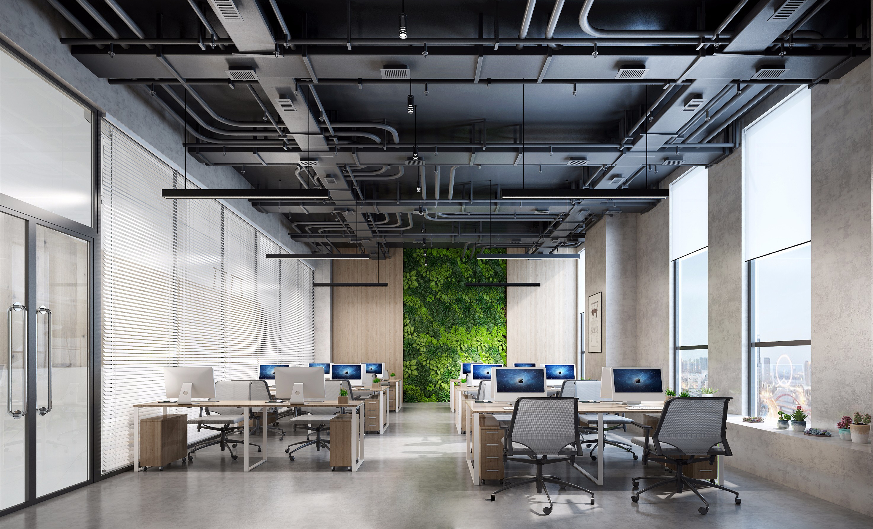 長寧區工業風辦公室裝修設計-第3張圖片-上海古都建筑設計集團 長寧區工業風辦公室裝修設計-第3張圖片-上海古都建筑設計集團