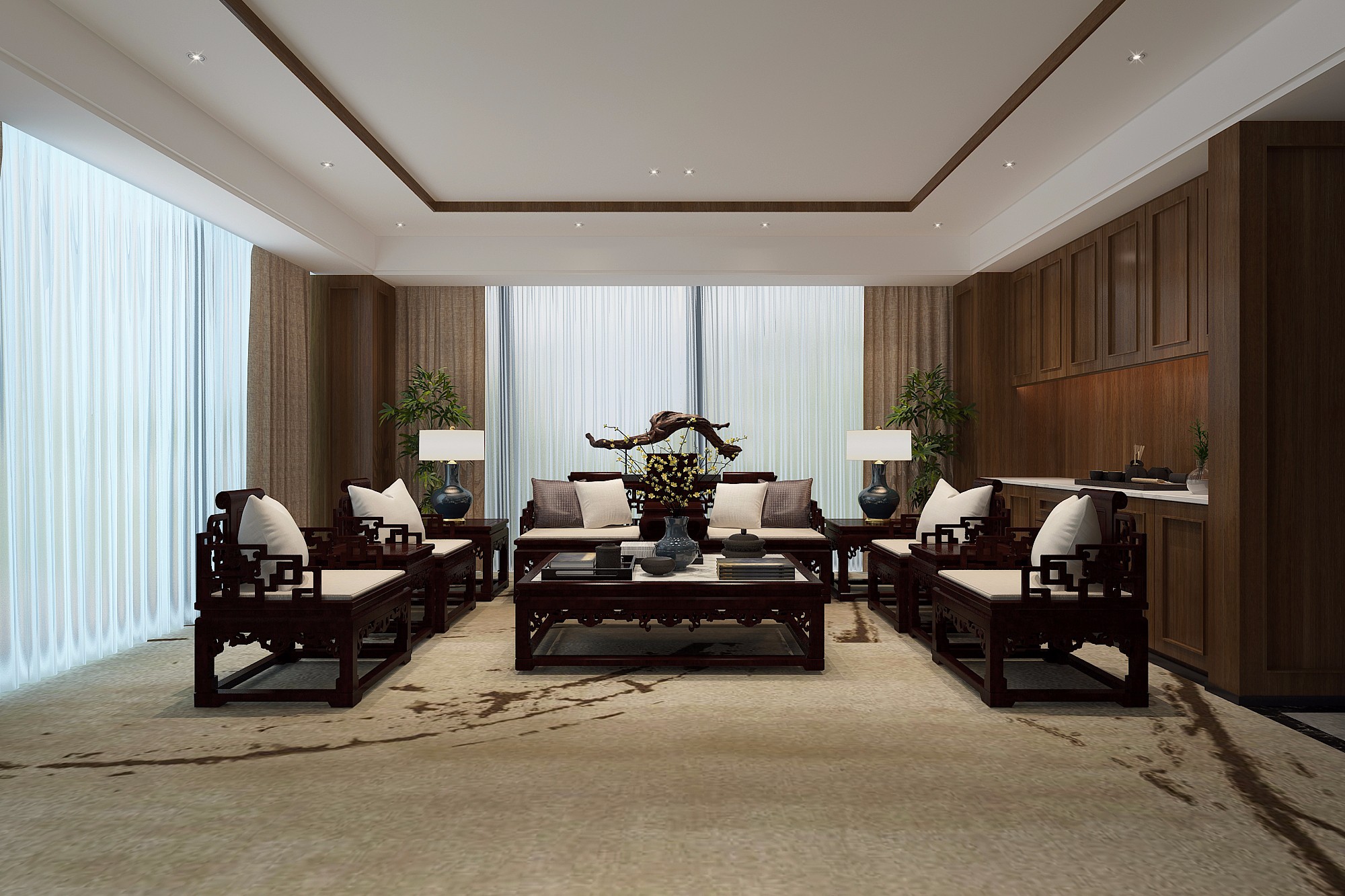 古典大氣老板辦公室裝修設(shè)計-第6張圖片-上海古都建筑設(shè)計集團