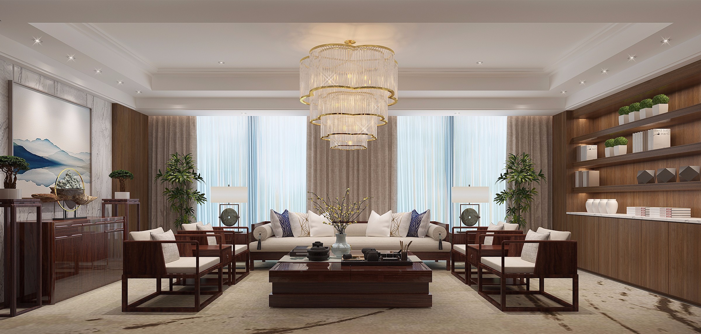 古典大氣老板辦公室裝修設(shè)計-第10張圖片-上海古都建筑設(shè)計集團