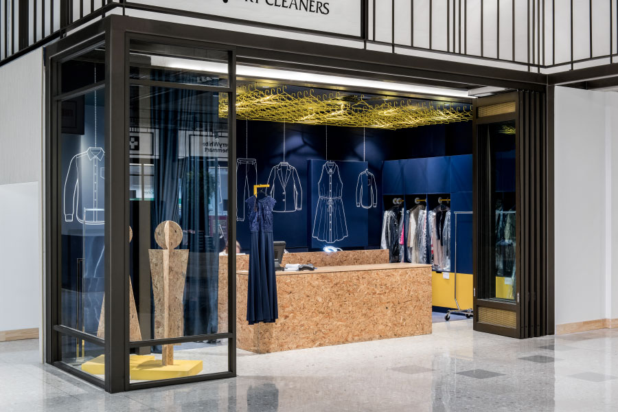 清新藍調干洗店裝修設計-第1張圖片-上海古都建筑設計集團 清新藍調干洗店裝修設計-第1張圖片-上海古都建筑設計集團