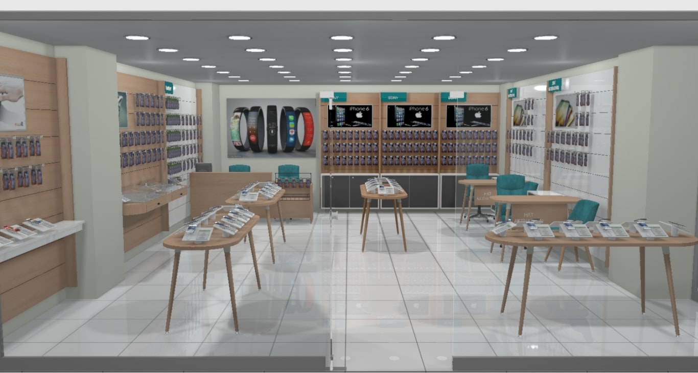 小型簡約手機店裝修設計-第1張圖片-上海古都建筑設計集團 小型簡約手機店裝修設計-第1張圖片-上海古都建筑設計集團