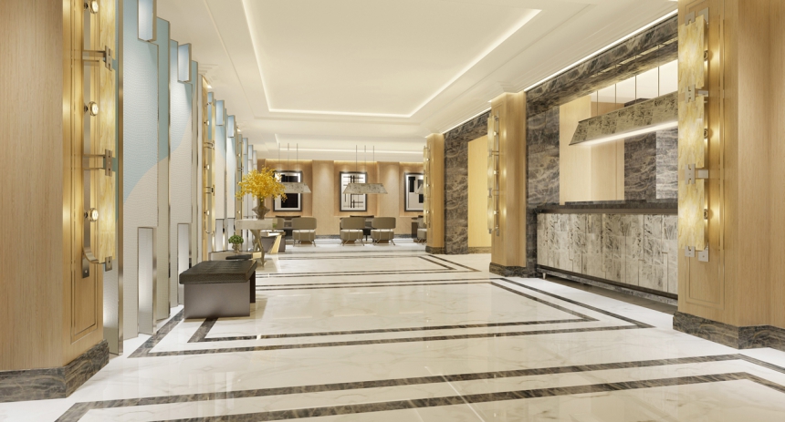 古典奢華風格辦公樓大廳裝修設計-第6張圖片-上海古都建筑設計集團 古典奢華風格辦公樓大廳裝修設計-第6張圖片-上海古都建筑設計集團