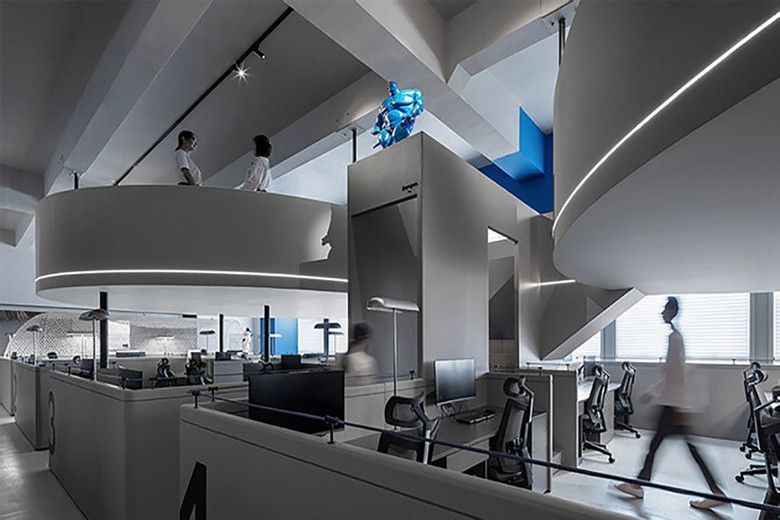 2100平創意風格辦公室設計效果展示-第4張圖片-上海古都建筑設計集團