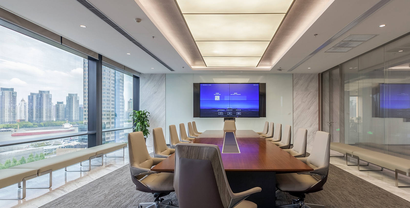 2100平金融機構辦公室設計布局方案-辦公室裝修設計效果圖-第2張圖片-上海古都建筑設計集團 2100平金融機構辦公室設計布局方案-辦公室裝修設計效果圖-第2張圖片-上海古都建筑設計集團