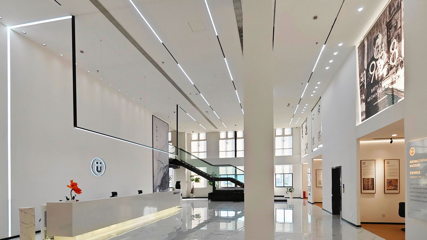 虹口1900生物科技公司辦公場所裝潢設計-辦公室裝修設計效果圖-第2張圖片-上海古都建筑設計集團 虹口1900生物科技公司辦公場所裝潢設計-辦公室裝修設計效果圖-第2張圖片-上海古都建筑設計集團